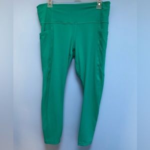 Salutation Stash Pocket Tight in Powervita Fabric, high teal color, LP